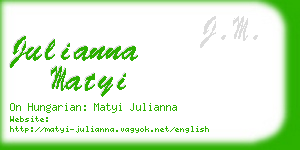 julianna matyi business card